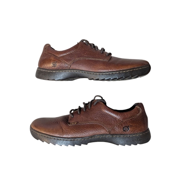 Born Oxford Brown Pebbled Leather size 8.5 Preppy Retro Classic Academia - Picture 7 of 8